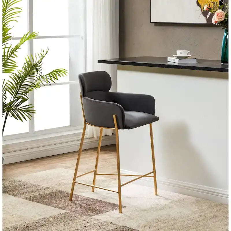 Tabouret de comptoir SAFAVIEH Couture Sejada de 66 cm – 58 cm L x 53 cm P x 96 cm H – 58L x 53P x 96H