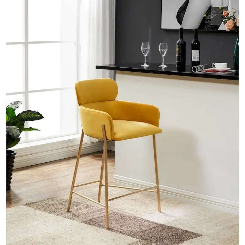 Tabouret de comptoir SAFAVIEH Couture Sejada de 66 cm – 58 cm L x 53 cm P x 96 cm H – 58L x 53P x 96H