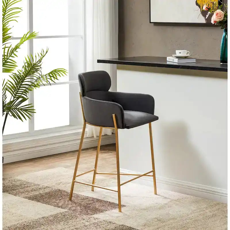Tabouret de comptoir SAFAVIEH Couture Sejada de 66 cm – 58 cm L x 53 cm P x 96 cm H – 58L x 53P x 96H