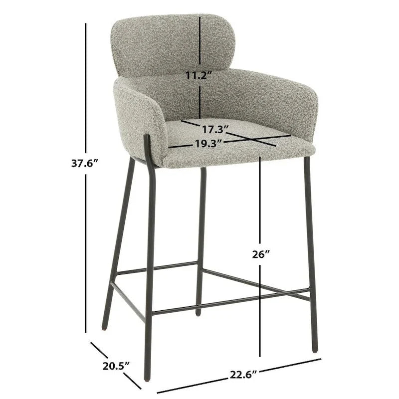 Tabouret de comptoir SAFAVIEH Couture Sejada de 66 cm – 58 cm L x 53 cm P x 96 cm H – 58L x 53P x 96H