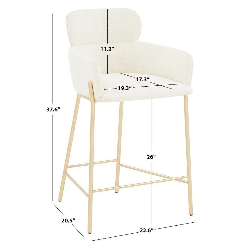 Tabouret de comptoir SAFAVIEH Couture Sejada de 66 cm – 58 cm L x 53 cm P x 96 cm H – 58L x 53P x 96H