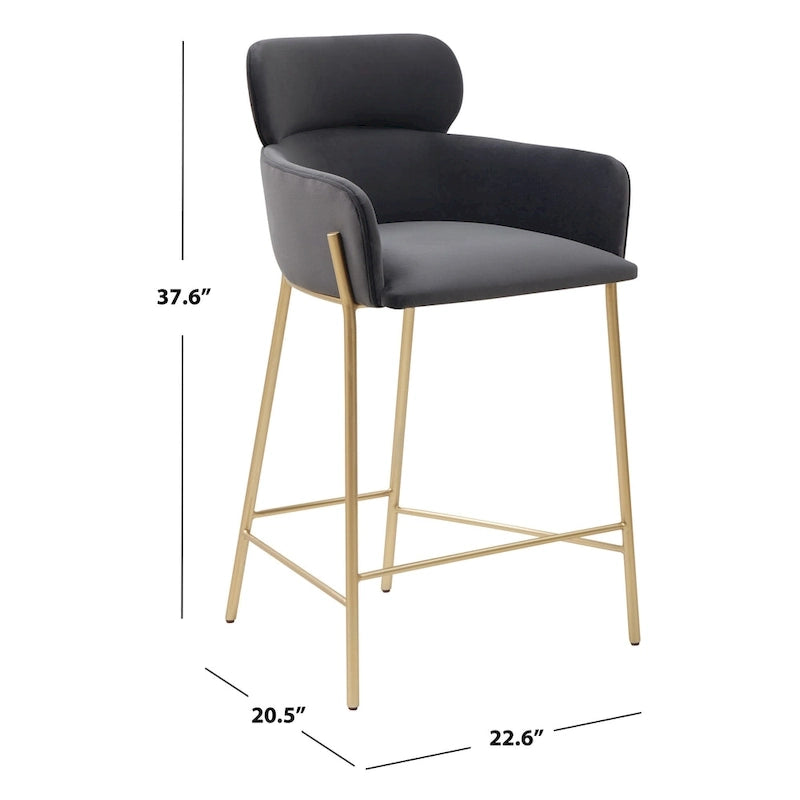 Tabouret de comptoir SAFAVIEH Couture Sejada de 66 cm – 58 cm L x 53 cm P x 96 cm H – 58L x 53P x 96H
