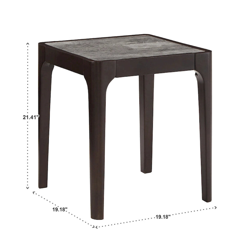 Table à plateau imitation marbre Ludvika par iNSPIRE Q Modern