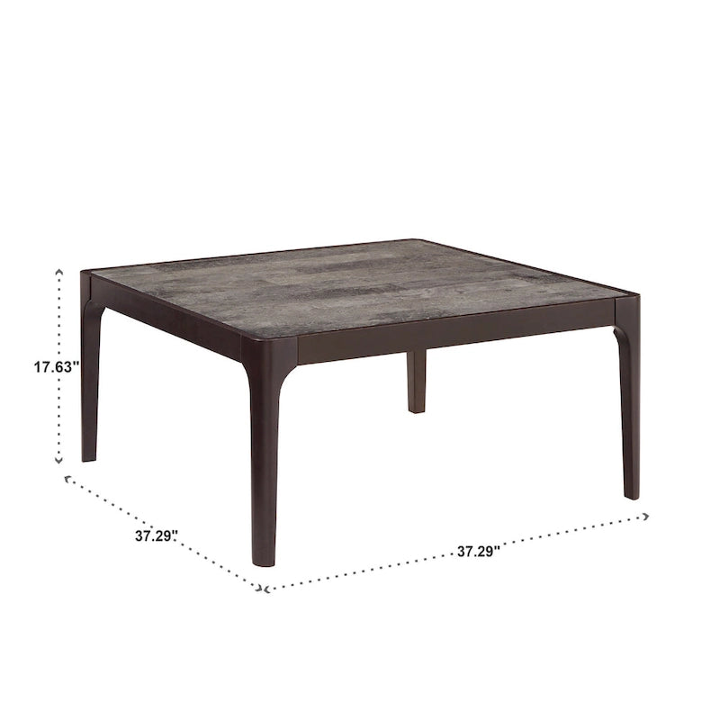 Table à plateau imitation marbre Ludvika par iNSPIRE Q Modern