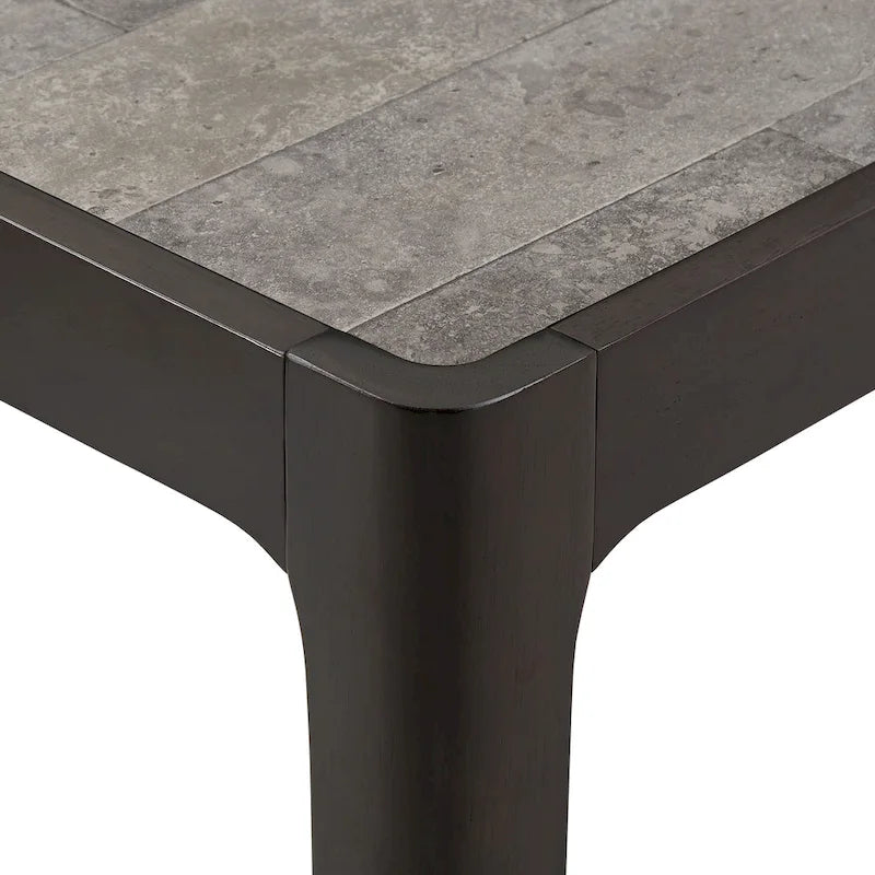 Table à plateau imitation marbre Ludvika par iNSPIRE Q Modern
