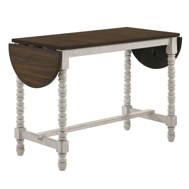 Table hauteur comptoir de 71 po avec rallonge Vexl Walnut de Furniture of America