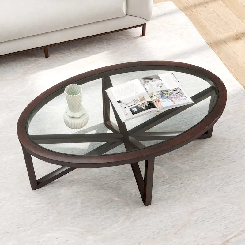 Collection de Tables Basses Modernes en Verre Trempé
