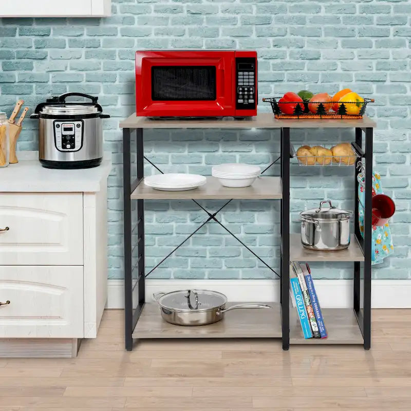 Îlot de cuisine modèle OS Home and Office Furniture avec panier à légumes coulissant