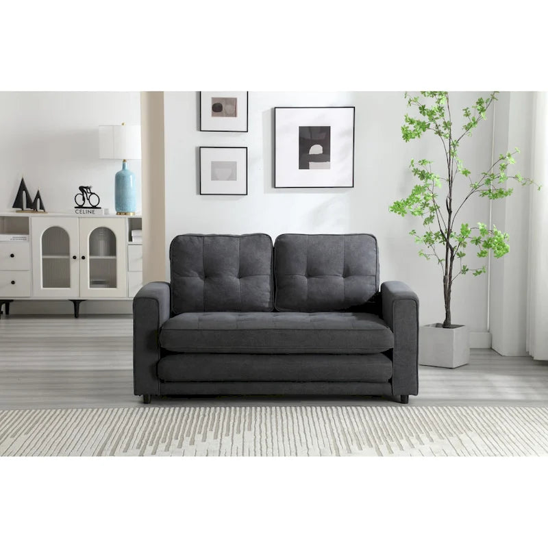 Canapé-lit convertible 3 plis en velours moelleux – 31,10 x 55,00 x 31,00