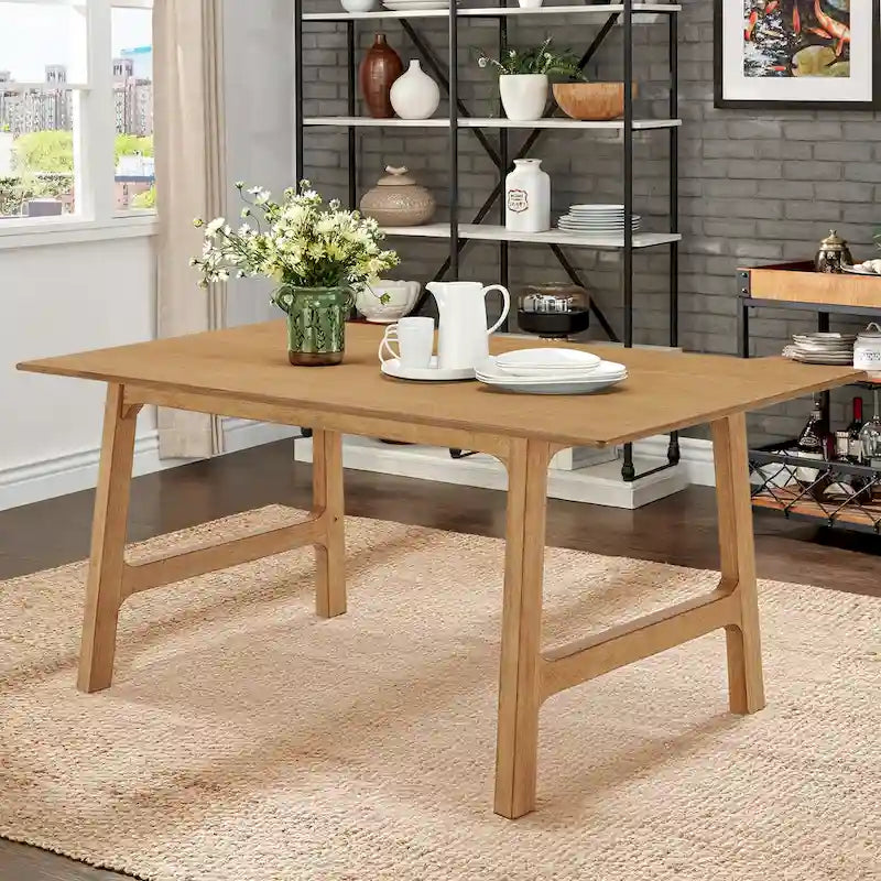 Cesis Modern Scandinavian Light Oak Finish 71 Dining Table