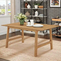 Cesis Modern Scandinavian Light Oak Finish 71 Dining Table