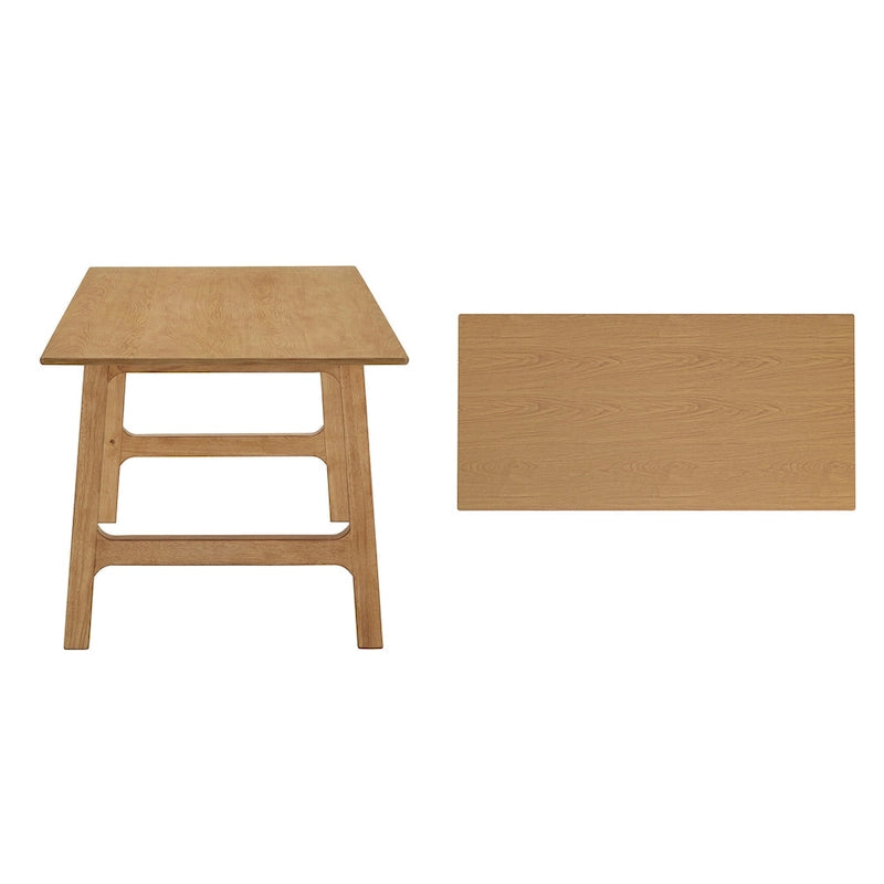Table de salle à manger Cesis au fini chêne clair scandinave moderne de 180 cm