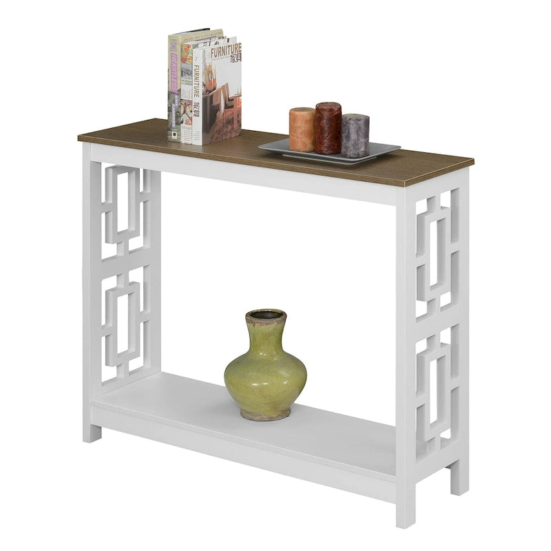 Console de salon Town Square de Convenience Concepts avec étagère
