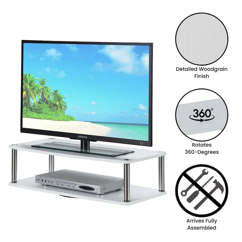 Meuble TV pivotant à double niveau XL Designs2Go de Convenience Concepts pour téléviseurs jusqu'à 37 pouces