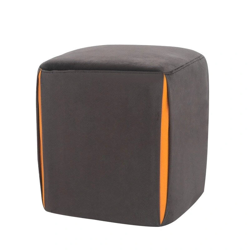 Adeco 14 Petit Repose-Pieds Tabouret Ottoman – Pouf de Siège en Velours