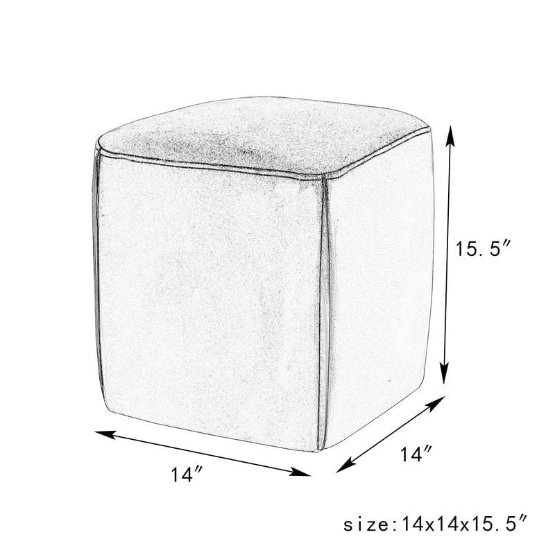 Adeco 14 Petit Repose-Pieds Tabouret Ottoman – Pouf de Siège en Velours