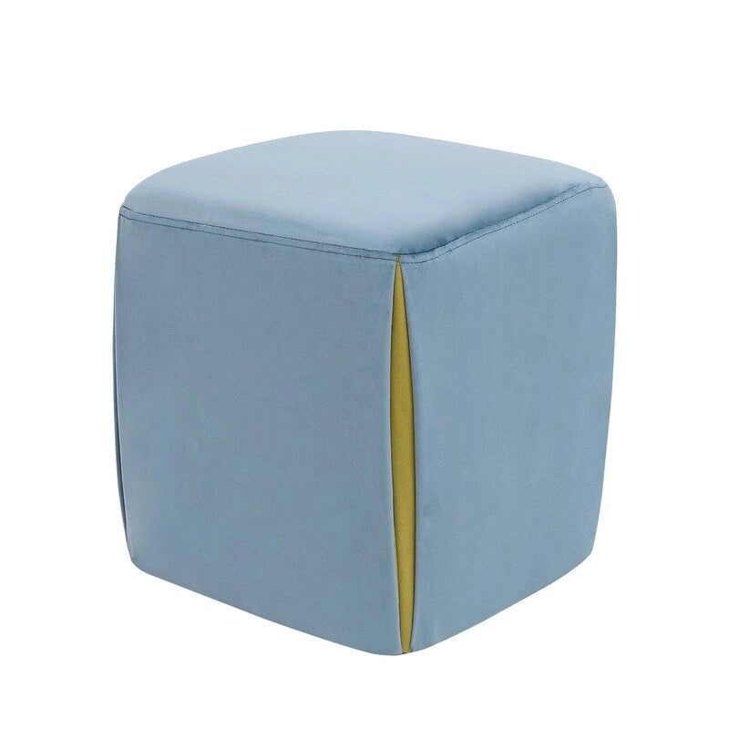 Adeco 14 Petit Repose-Pieds Tabouret Ottoman – Pouf de Siège en Velours