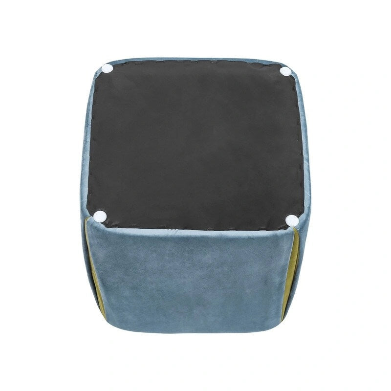 Adeco 14 Petit Repose-Pieds Tabouret Ottoman – Pouf de Siège en Velours
