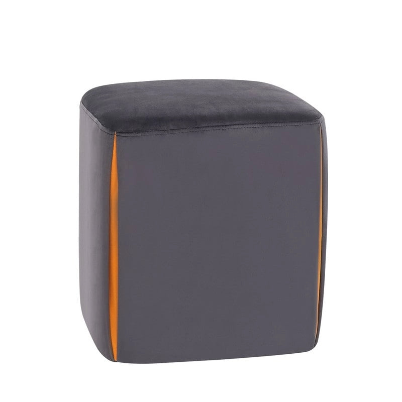 Adeco 14 Petit Repose-Pieds Tabouret Ottoman – Pouf de Siège en Velours