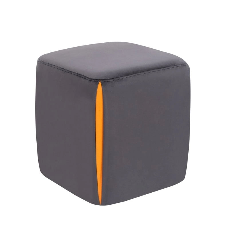 Adeco 14 Petit Repose-Pieds Tabouret Ottoman – Pouf de Siège en Velours