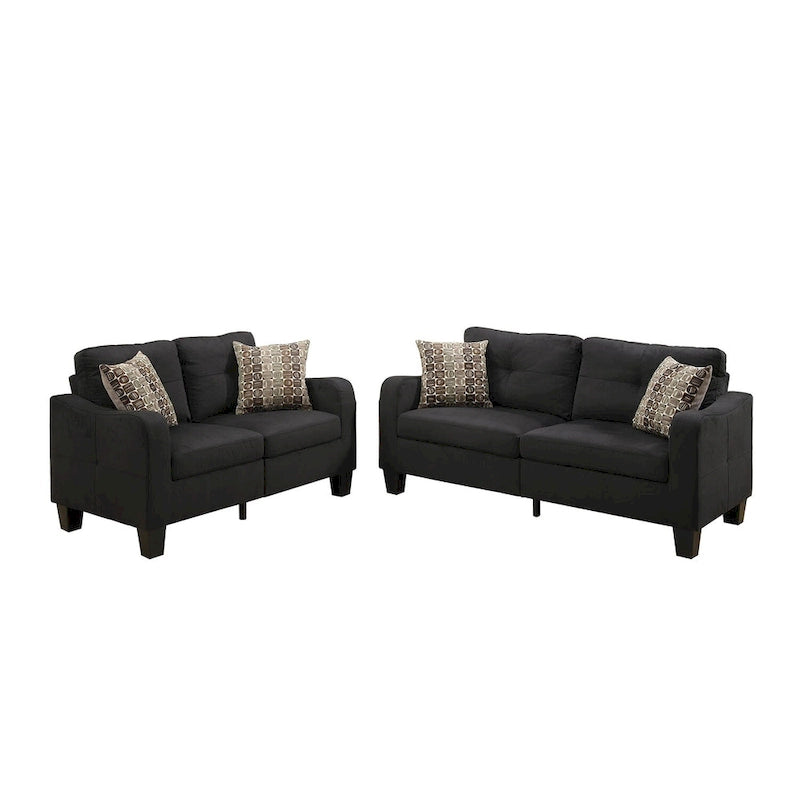 Ensemble de 2 canapés avec coussins décoratifs