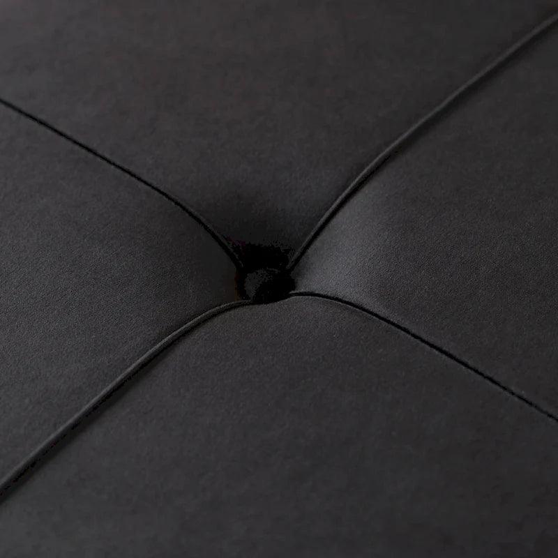 Tabouret pouf rond en velours surélevé avec base dorée épingle à cheveux