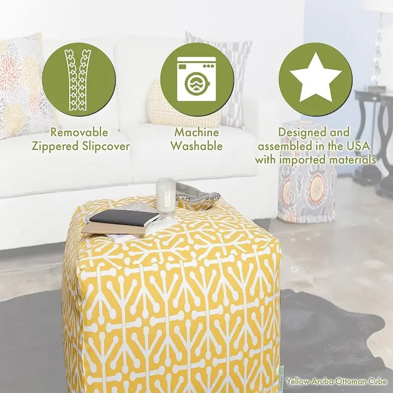 Grand pouf de rangement d'intérieur Majestic Home Goods à pois – Petit