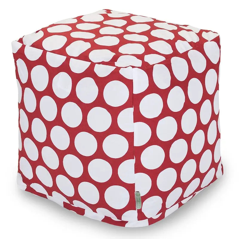 Grand pouf de rangement d'intérieur Majestic Home Goods à pois – Petit
