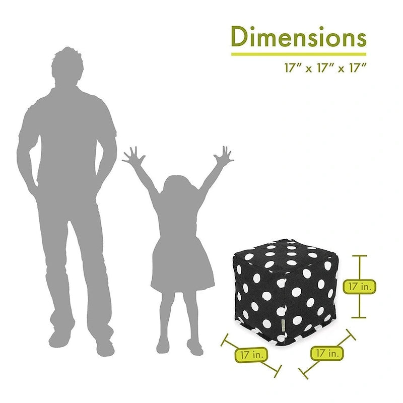 Grand pouf de rangement d'intérieur Majestic Home Goods à pois – Petit