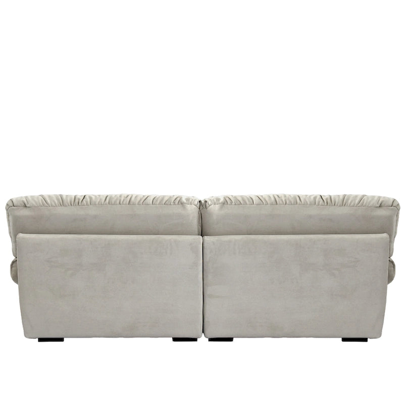 89 Canapé d'angle moderne avec accoudoirs en velours pour salon