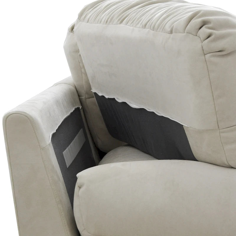 89 Canapé d'angle moderne avec accoudoirs en velours pour salon