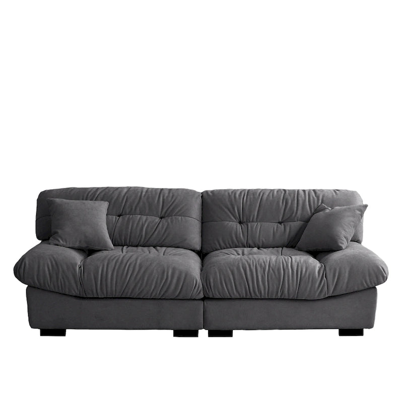 89 Canapé d'angle moderne avec accoudoirs en velours pour salon