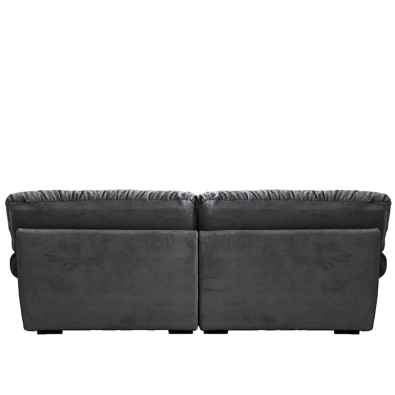 89 Canapé d'angle moderne avec accoudoirs en velours pour salon