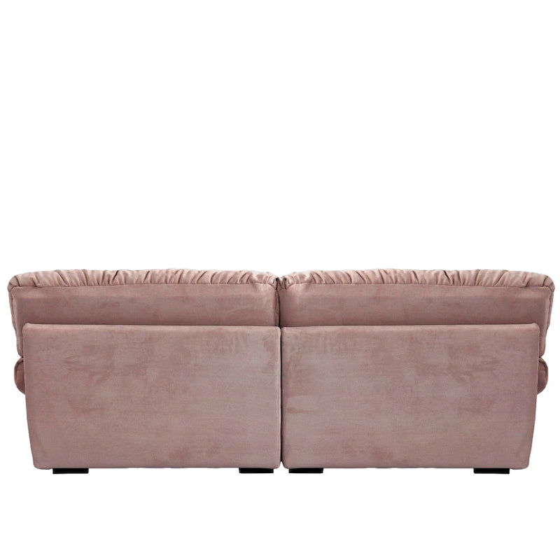 89 Canapé d'angle moderne avec accoudoirs en velours pour salon