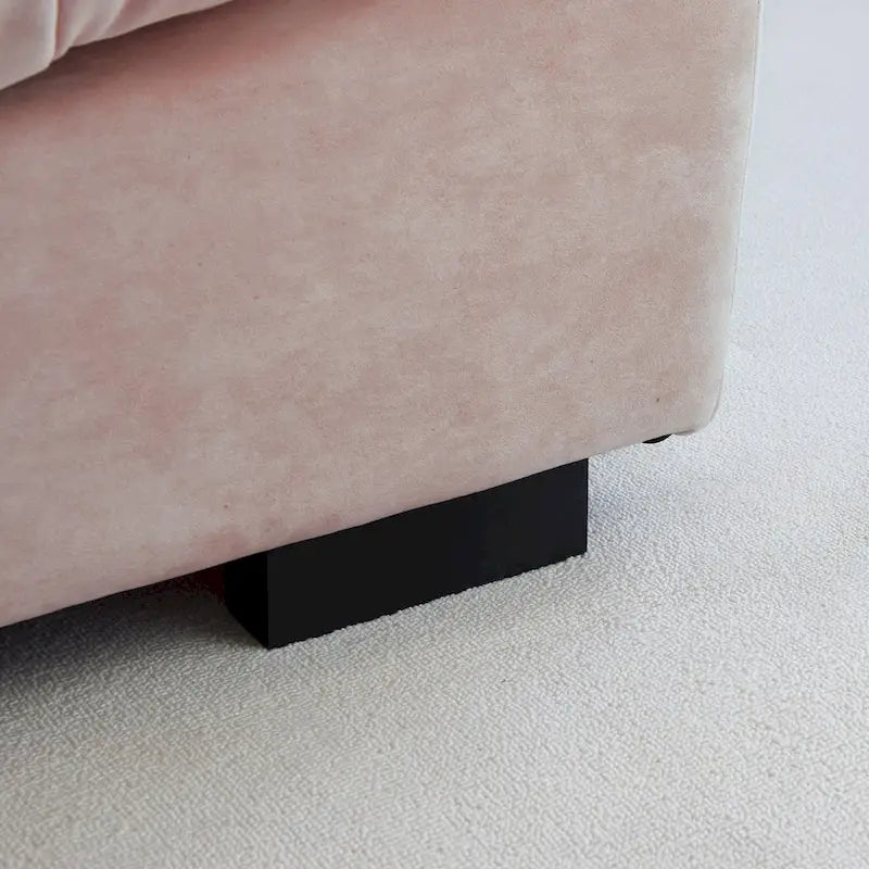 89 Canapé d'angle moderne avec accoudoirs en velours pour salon