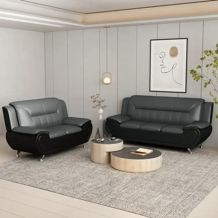 Ensemble de 2 pièces de salon rembourré en similicuir William Street