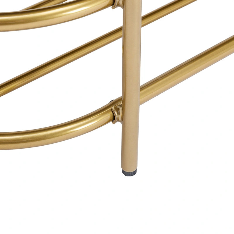 Banc de salon SEYNAR 40 en velours avec double range-chaussures
