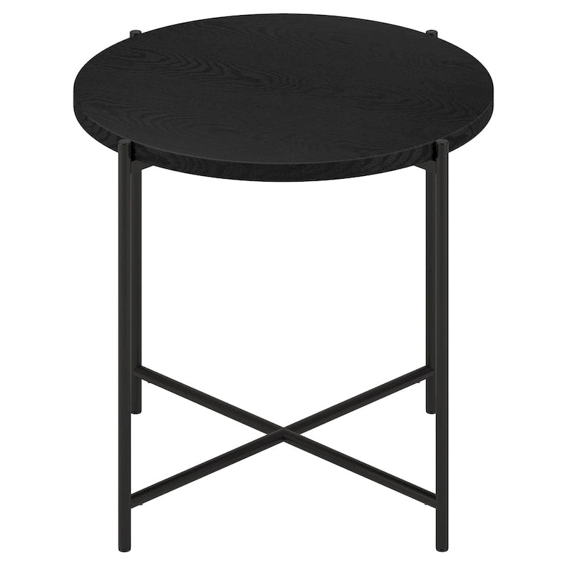 Table d'appoint ronde large Loretta 23.63 avec plateau en MDF