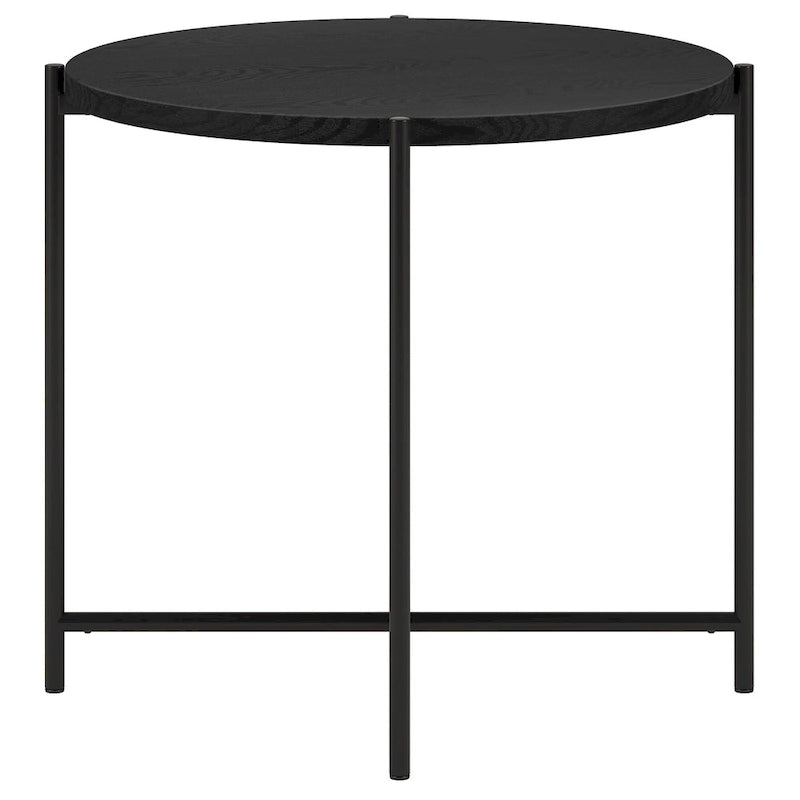 Table d'appoint ronde large Loretta 23.63 avec plateau en MDF