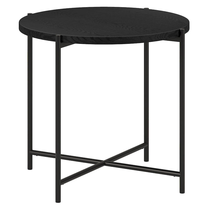 Table d'appoint ronde large Loretta 23.63 avec plateau en MDF