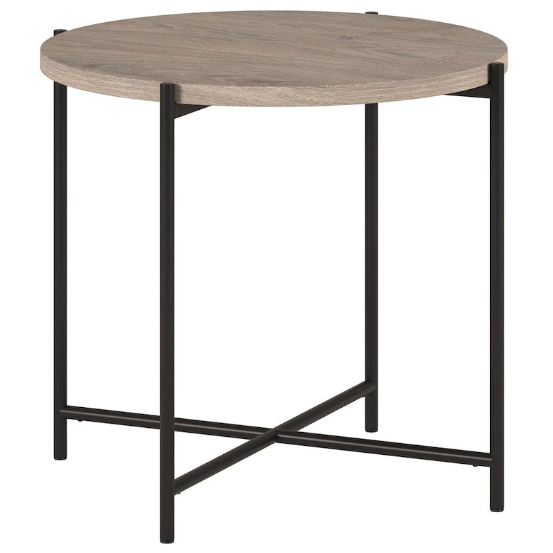 Table d'appoint ronde large Loretta 23.63 avec plateau en MDF