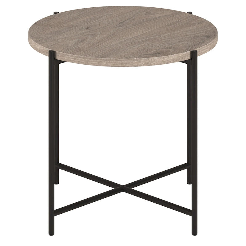 Table d'appoint ronde large Loretta 23.63 avec plateau en MDF