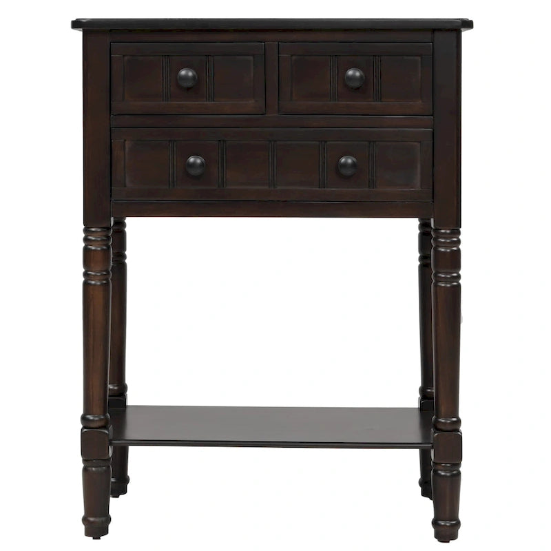 Console à 3 tiroirs Copper Grove Colby avec étagère inférieure