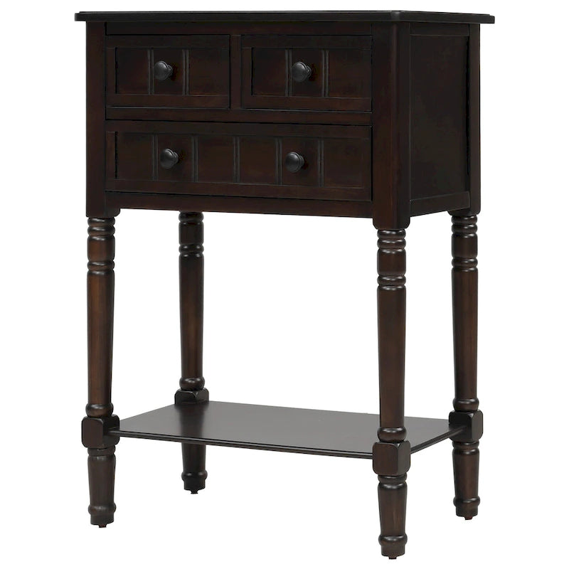 Console à 3 tiroirs Copper Grove Colby avec étagère inférieure