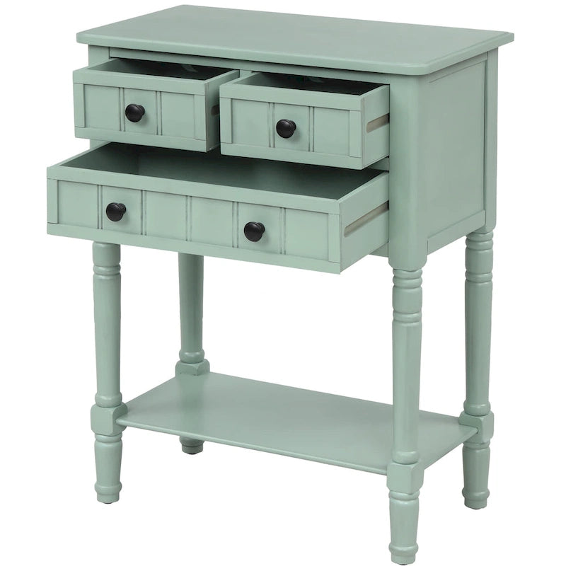 Console à 3 tiroirs Copper Grove Colby avec étagère inférieure