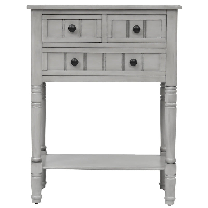 Console à 3 tiroirs Copper Grove Colby avec étagère inférieure