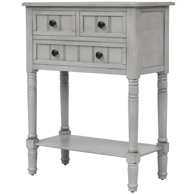 Console à 3 tiroirs Copper Grove Colby avec étagère inférieure
