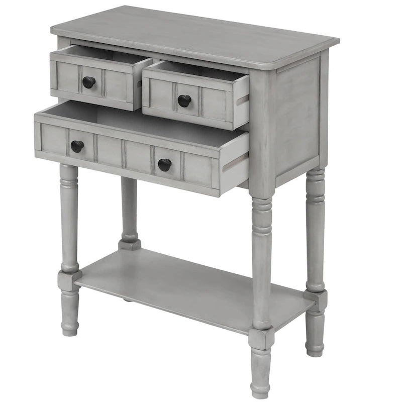 Console à 3 tiroirs Copper Grove Colby avec étagère inférieure