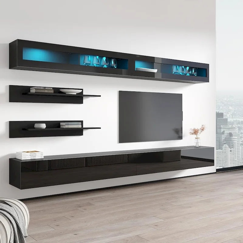 Fly I2 30TV Meuble TV mural flottant moderne
