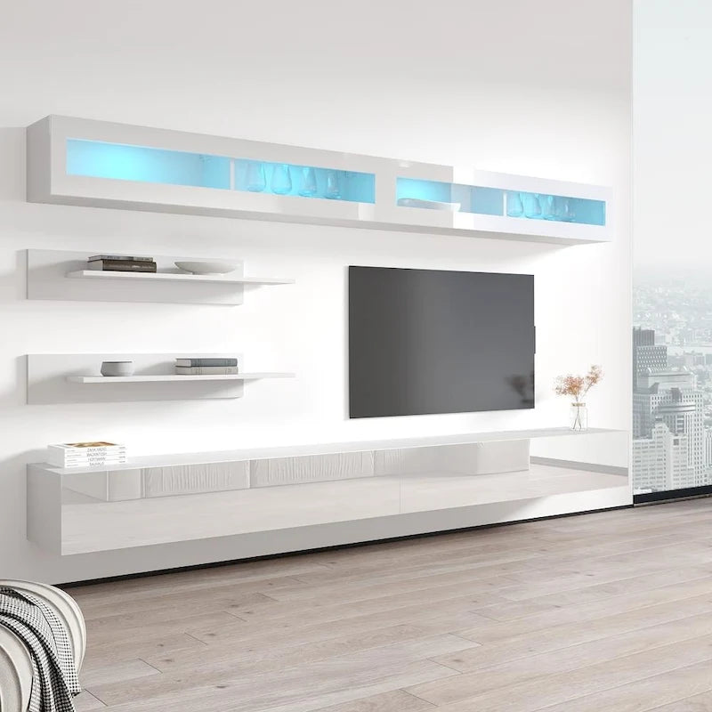Fly I2 30TV Meuble TV mural flottant moderne